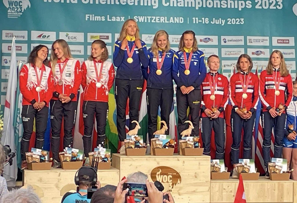 Sølv til Elena i VM-stafetten, 5. og 6. plass til Guilhem og Martin